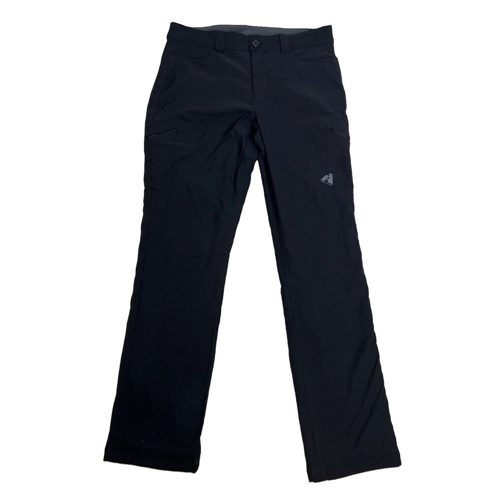 Eddie Bauer First Ascent Pants Womens 8 Black Fleece Lined Cargo Hiking Outdoor